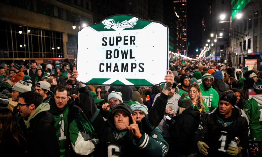 Eagles' Jalen Hurts leads team to Super Bowl victory.